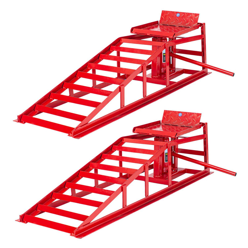 Steel Car Ramps With Jack 2PCs