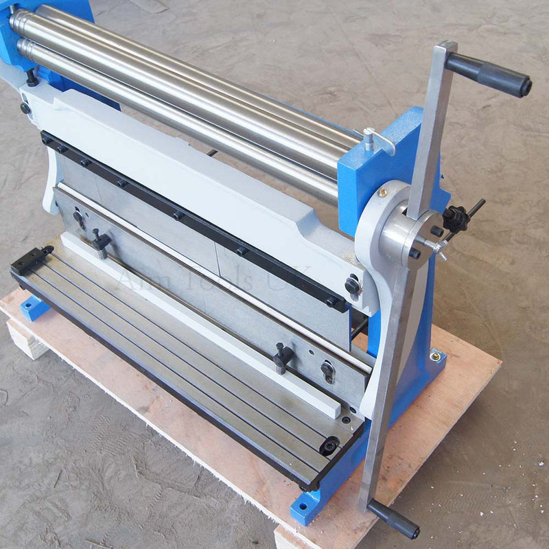 Manual Sheet Metal Shear Brake Roller Bending Machine 610mm 3-In-1 freeshipping - Aimtools
