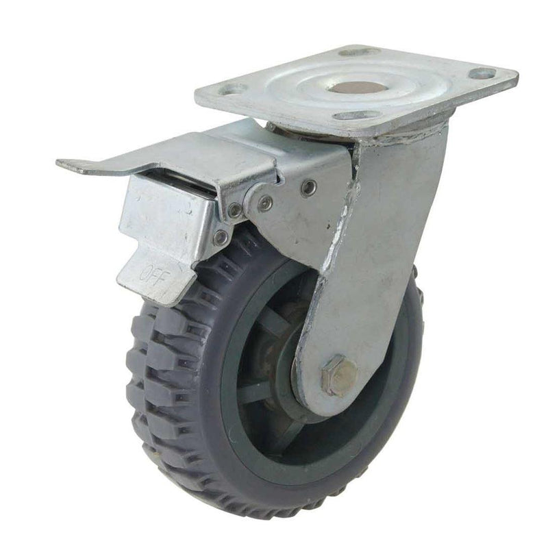 PVC Wheel Castor Set 100mm 2 Fixed  2 Brake
