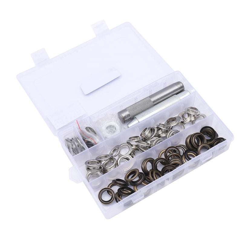 Eyelets With Tool Kit 2 Colours 14MM 100PC