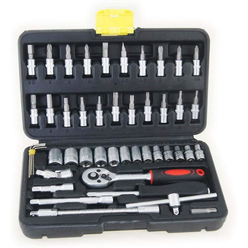 Heavy Duty 46PC Tool Set with 1/4" Drive Ratchet