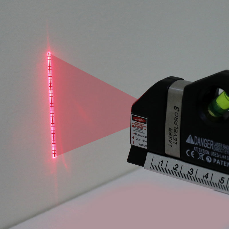 Laser Level Measuring Tape Black 250cm