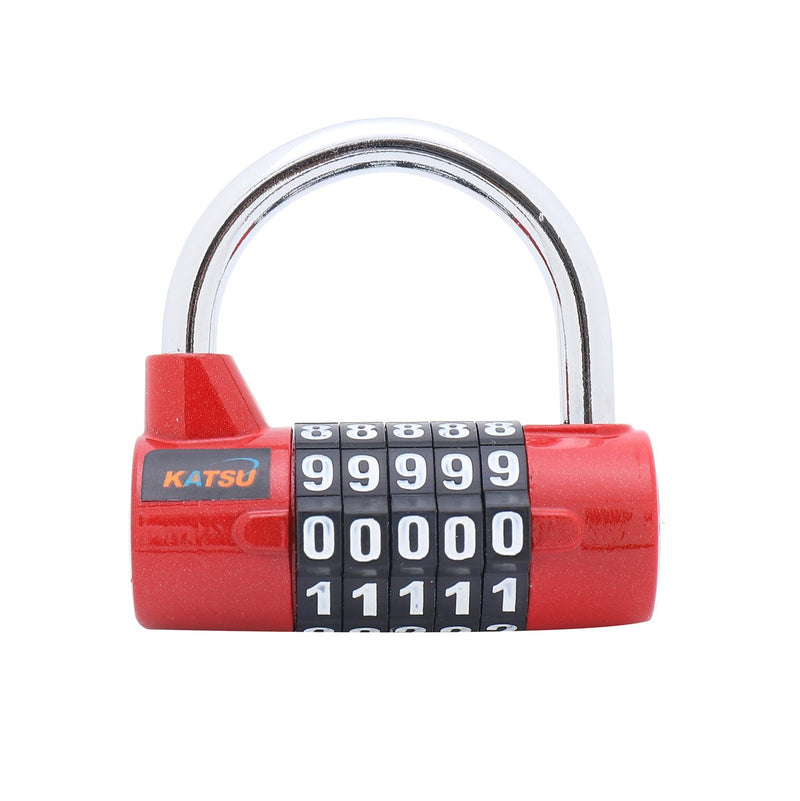 Digital Pad Lock Professional 5 Digits Red