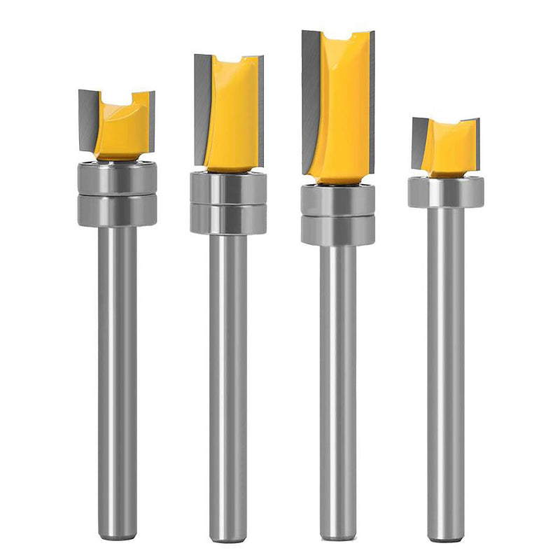 Router Bits Flush Trim With Bearing 3 Blades 7.2+9.5+15+20 12x6mm