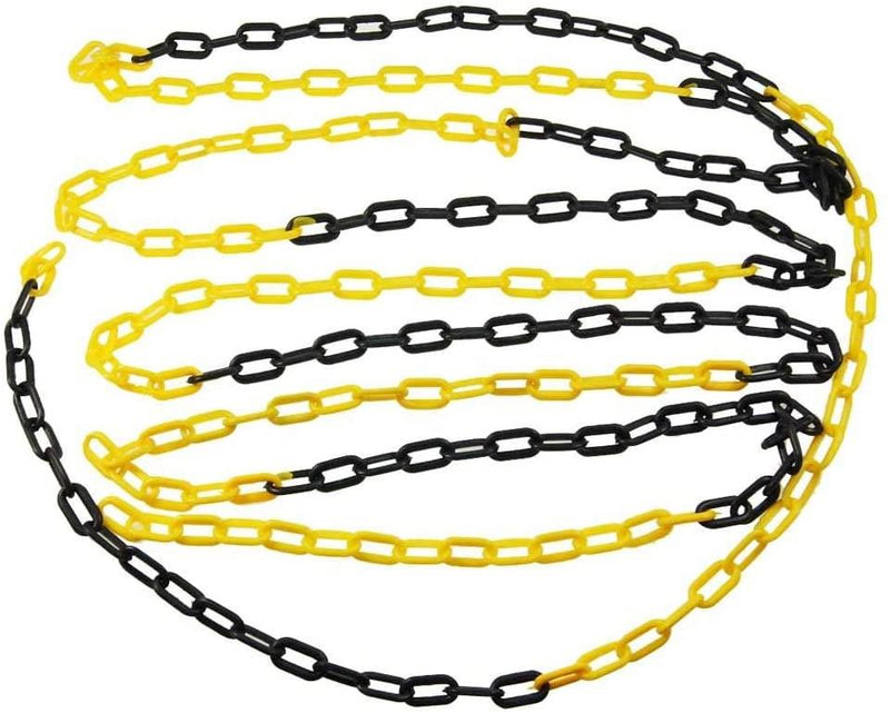 Black & Yellow Barrier Plastic Chain 8mm 25 meters