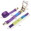 Car Recovery Ratchet Tie Down Straps 4PCs Set