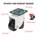 Levelling Castors Grey & Black 4PCs