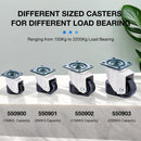 Levelling Castors Grey & Black 4PCs