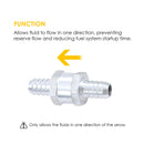 One Way Aluminium Fuel Valve 3PCs  8/10/12mm