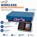KATSU Tools 300KG Wireless Digital Platform Postal Scale Steel 42x52cm 833182