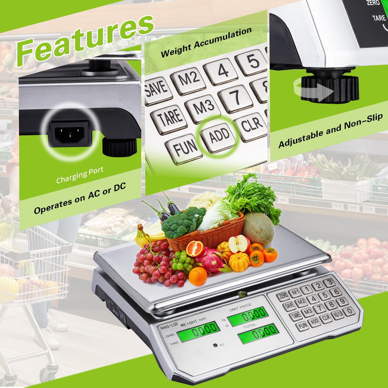 KATSU Digital Computing Scale 30KG /10g with LCD Display Electronic Calculating