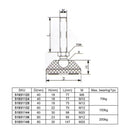 Stainless Steel Swivel Nylon Machines Tables Adjustable Feet 4Pcs