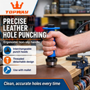 TOPWAY 14pc Hollow Punch Set 5-35mm Leather Hole Cutter Gasket Tool 405102