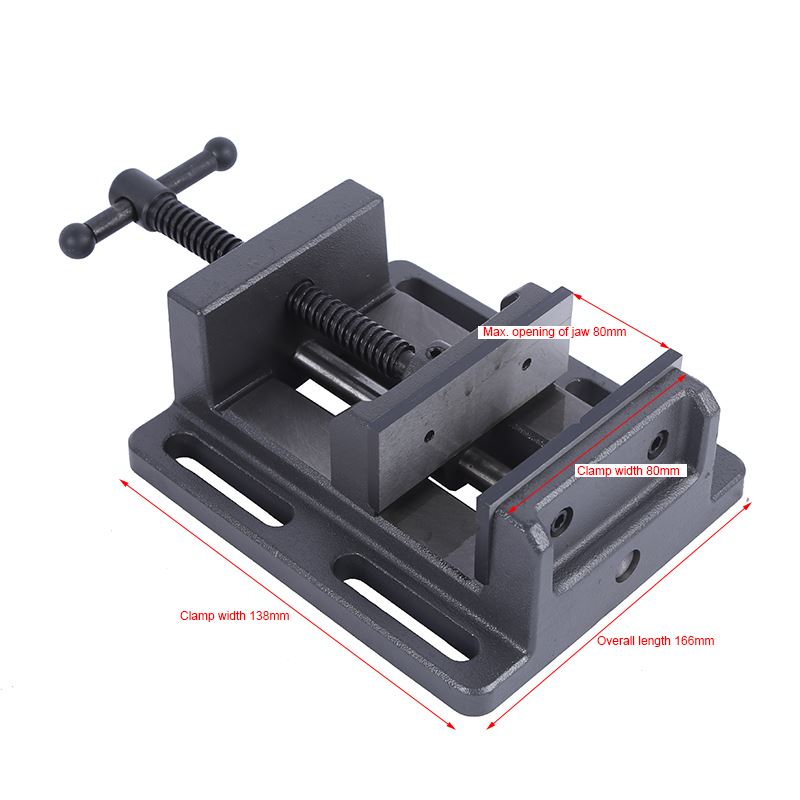 Professional Press Drill Bench Vice With Guiding bar 3"