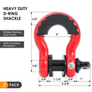 Tow Shackle 3/4 Inch With Rubber Sleeve 2PCs/pack