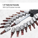 Extendable Wrench Socket 50PCs Set 1/4 2-24NM