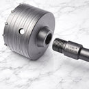 TOPWAY Core Drill Bit Set 30–100mm – TCT Masonry Cutter | 9 Piece SDS Plus