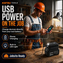 A.T USB Adapter 18V Battery with LED Work Light