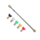 Pressure Washer Lance Extension Wand 15 Inch, 5 Nozzle Tips, M22-14mm
