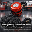 KATSU Chain Block Hoist 2 Ton | 2.5m Lift | Alloy Steel