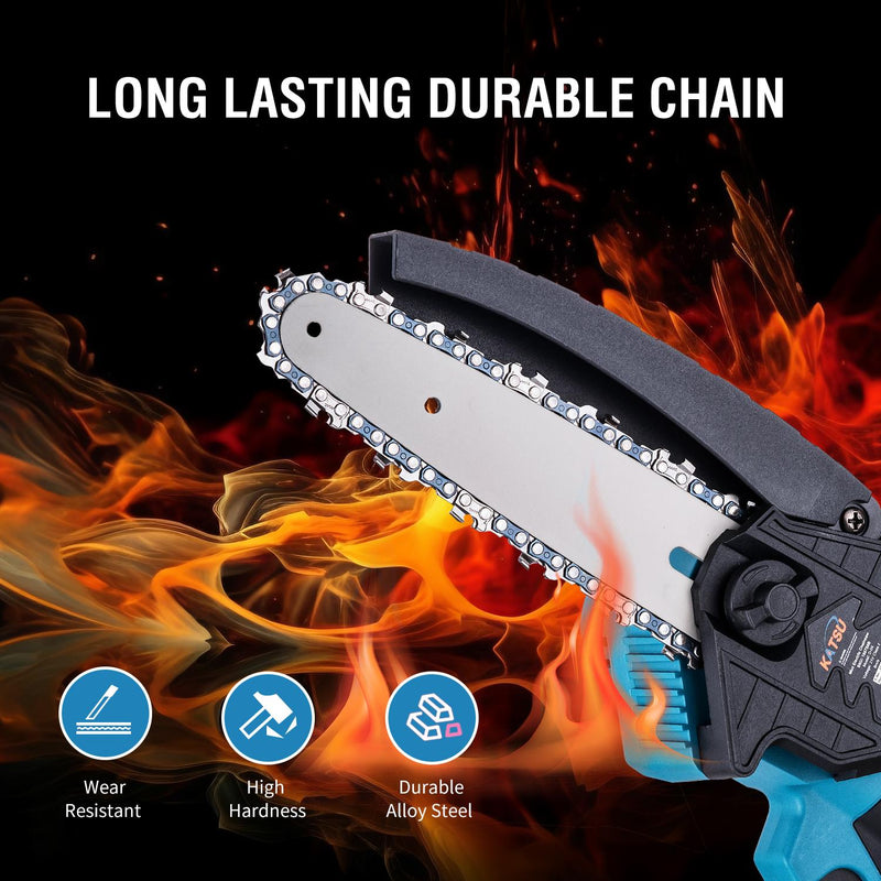 FIT-BAT Chainsaw with Oil Pump Extra Chain 6" With Battery 3.0Ah