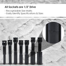 Extra Deep Impact Socket Set 9PCS 8-19