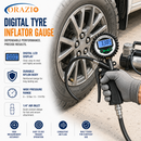 ORAZIO Digital Tyre Inflator Pressure Gauge LCD 230 PSI Air Compressor 230801