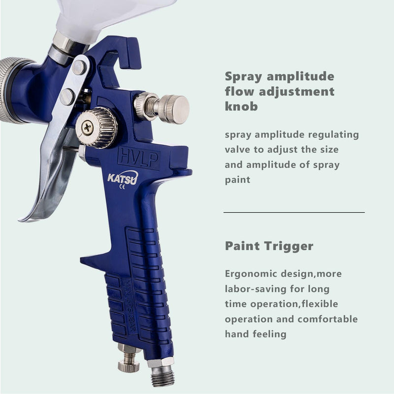 Gravity Feed Paint Spay Gun H827 with 1.4/1.7/2.0mm 600CC