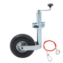 Caravan Trailer Jockey Wheel Inflatable 10" 150KG With Cable