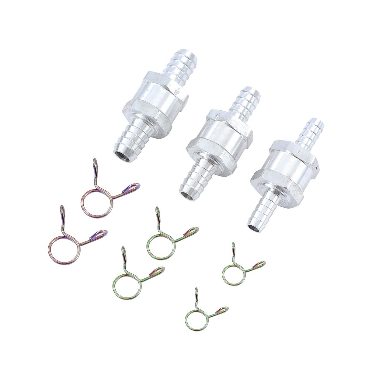 One Way Aluminium Fuel Valve 3PCs 8/10/12mm