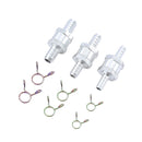One Way Aluminium Fuel Valve 3PCs  8/10/12mm