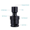 3/8" Impact Socket Set Swivel CR-MO, 8-22mm