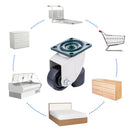 Levelling Castors Grey & Black 4PCs