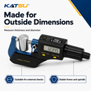 KATSU Tools  Digital Outside Micrometer 25mm 1 Inch LCD Electronic Caliper