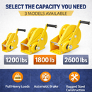 Aim Tools Hand Winch 1200-2600LB – Automatic Brake Ratchet Gear | Manual Crank