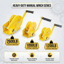 Aim Tools Hand Winch 1200-2600LB – Automatic Brake Ratchet Gear | Manual Crank