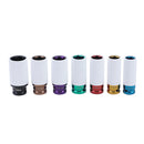 Impact Deep Socket Set Coloured 7PC CRV 1/2" 17,19,21,22,23,24,27,78mm