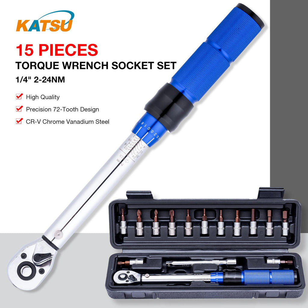 Torque Wrench Socket Set 1/4 2-24NM