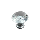 Drawer Knob Glass - 30mm Clear