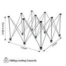 Foldable Working Table Wood & Tile - Adjustable