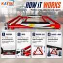 KATSU Tools 3000KG Portable Pivot Car Lift Tilting Jack 175-650mm 161143