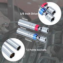 2Pcs Thin Wall Spark Plug Socket 3/8 Color Coded