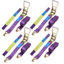 Car Recovery Ratchet Tie Down Straps 4PCs Set
