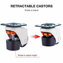 Levelling Castors Grey & Black 4PCs