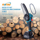 FIT-BAT Chainsaw with Oil Pump Extra Chain 6" With Battery 3.0Ah