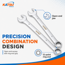 KATSU Tools 14pc Metric Combination Spanner Set 8-24mm Mechanic Car Tool 441232