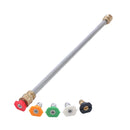 Pressure Washer Gun long with Lance wand & 5 Nozzle Tips 22mm