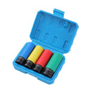 Impact Deep Socket Set Coloured 4PCs 1/2", Black CR-V, 78mm