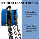 Chain Hoist Chain Block 3M 1Ton - Blue