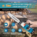 FIT-BAT Chainsaw 12" 2 Chains & Oil Pump With Battery 4.0Ah